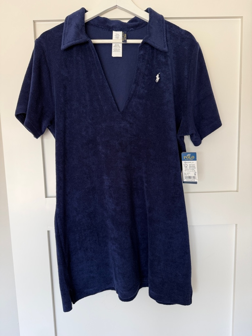 Polo RL Organic Cotton French Terry Cover-up Shirtdress - Picture 3 of 3